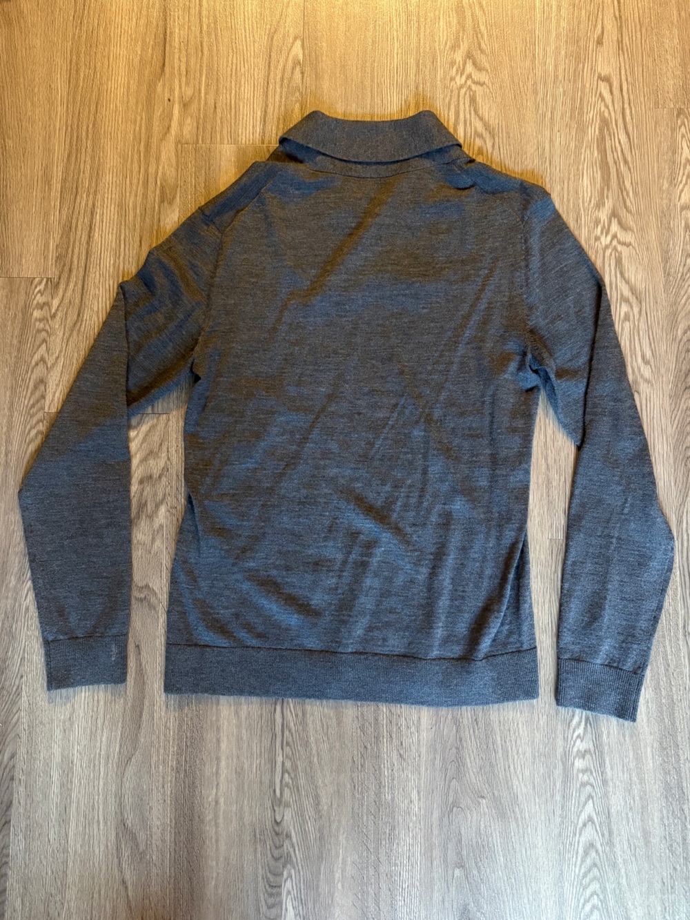 Armani Exchange Men's V-Neck Sweater in Charcoal Gray - Picture 2 of 3